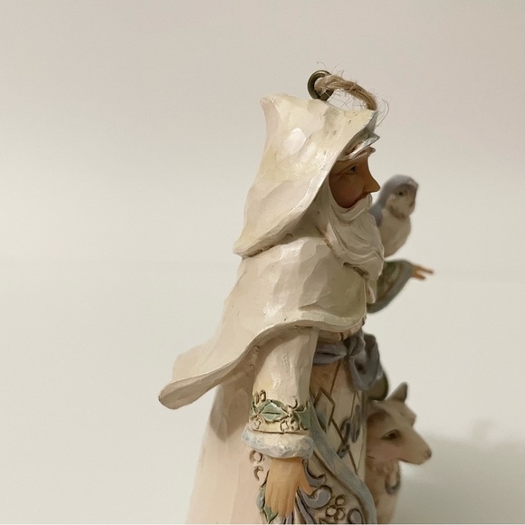 Jim Shore White Woodland 2016 Christmas Ornament Santa w/ Animals - Picture 7 of 16